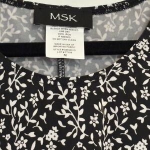 MSK Monochrome Floral Dress
